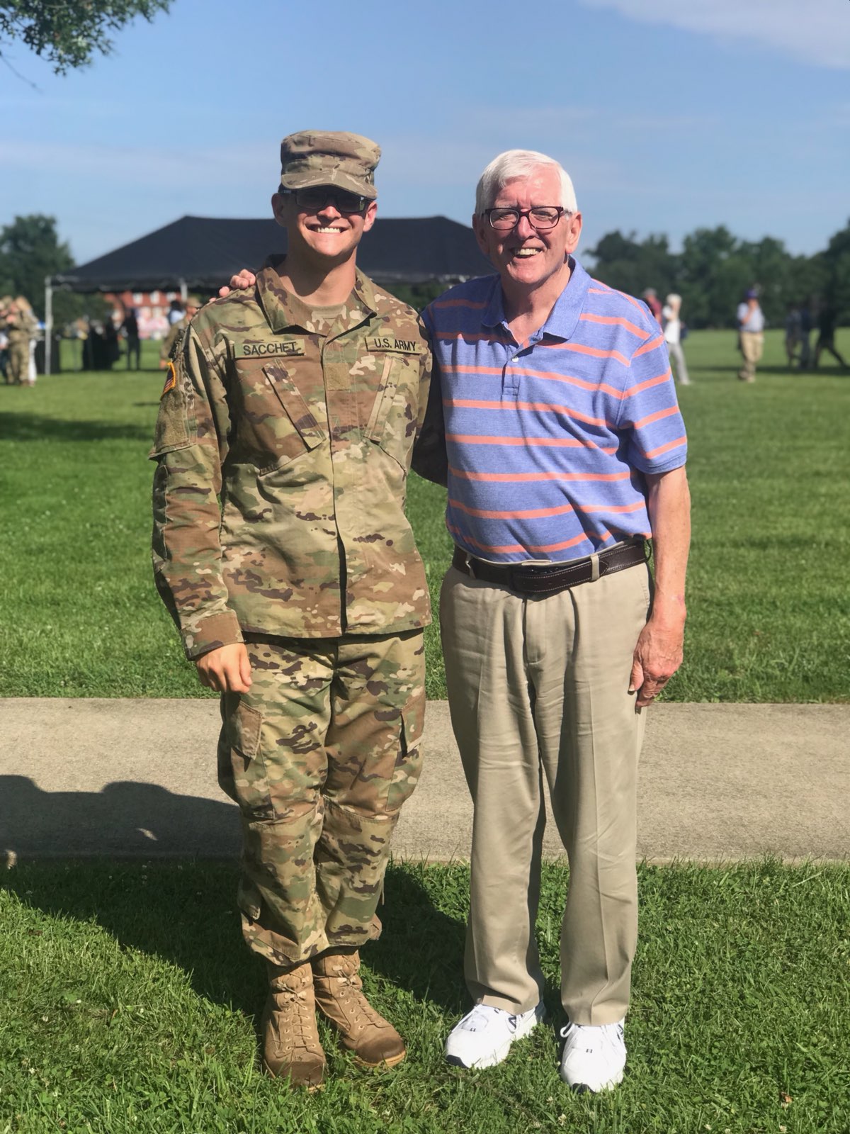 Myself and dad at Advanced Camp Graduation in Fort Knox, KY 2019