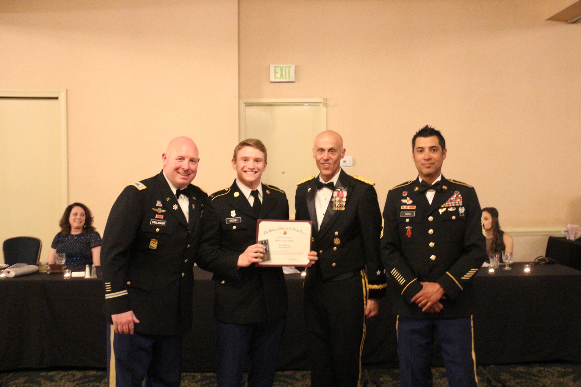 Receiving the Military Order of World Wars Award